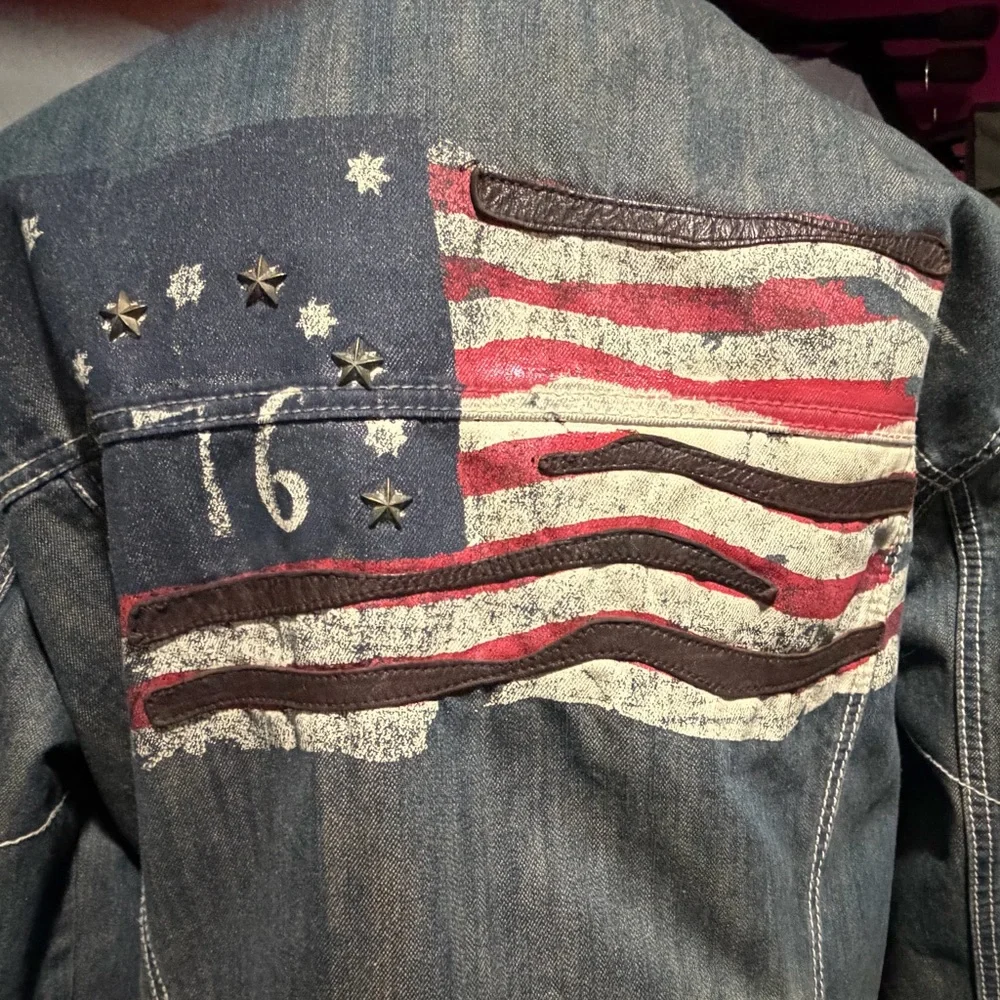Vtg‎ '76 American Flag Marc Buchanan Denim Jacket